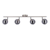 Rodia Lampa Sufitowa Listwa Satynowy 4X40W G9 Klosz Grafitowy
