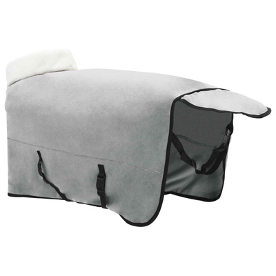 Koc dla Koni Całkowity Jasny Szary 125 cm Polarowy fleece