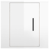 vidaXL Wiszące szafki telewizyjne, 2 szt, białe, połysk, 40x34,5x40 cm