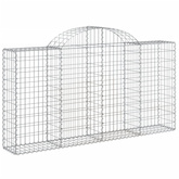 Kosze gabionowe, 14 szt, 200x30x100/120cm, galwanizowane żelazo