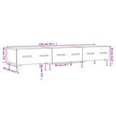vidaXL Szafka pod TV, czarna, 150x36x30 cm, materiał drewnopochodny