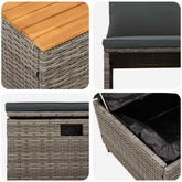 Zestaw sof na zewnątrz 4 -Seater 4 szt. 55 x 30 x 39 cm