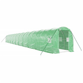 Szklarnia ze stalową ramą, zielona, 44 m?, 22x2x2 m