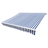 Zapasowa tkanina na markizę, niebiesko-biała, 4,5x3 m, poliester