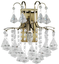 Lampa ścienna kinkiet kryształowy MONTE CARLO 1x60W E27 złoty model standard