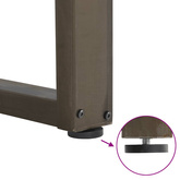 Nogi do stołu jadalnego w kształcie litery U 2 szt. Naturalna stal 100x(72-73) cm Stal