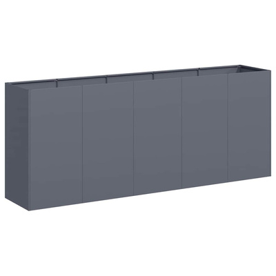 Doniczka Antracyt 200x40x80 cm Stal walcowana na zimno