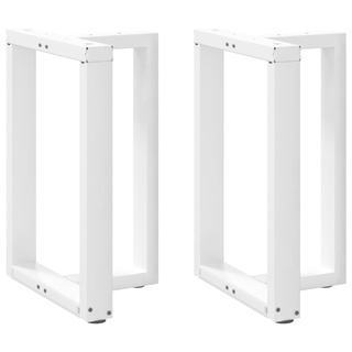 Nogi do stołu jadalnego w kształcie litery T 2 szt. Białe 50x35x(72-73) cm Stal