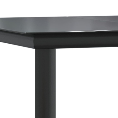9-częściowy zestaw mebli ogrodowych, czarny, rattan PVC