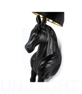 Lampa podłogowa KOŃ HORSE STAND M czarna- włókno szklane