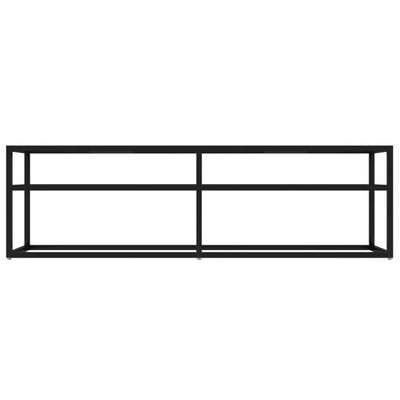 vidaXL Szafka pod TV, czarna, 140x40x40,5 cm, szkło hartowane
