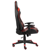 vidaXL Obrotowy fotel gamingowy, czerwony, PVC