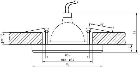 Zestaw 3 opraw Candellux 99-48325 Zestaw trzech opraw SS-13 bezbarwne 3X50W GU10 bez żarówki