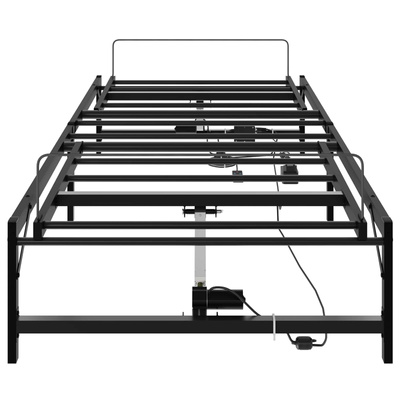 Elektro Regulowany Stelaż Łóżka Czarny 100 x 190 cm Stal