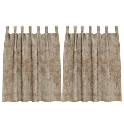 Zasłony z weluru 2 pcs szampański 140 x 140 cm Aksamit