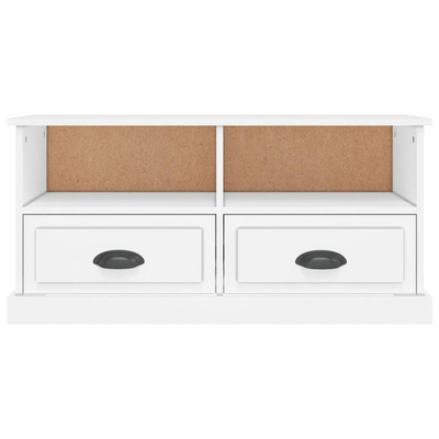 vidaXL Szafka pod TV, biała, 93x35,5x45 cm, materiał drewnopochodny