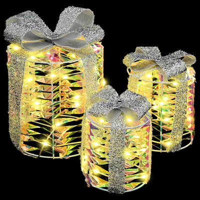 Dekoracja Pudełka Prezentowego 3 szt. 60 LED Ciepła biel PET