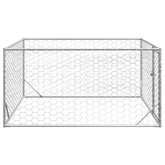 Zewnętrzna buda dla psa z drzwiami 2x2x1 m, ocynkowana stal