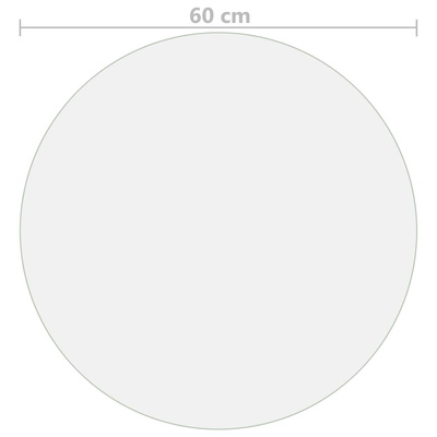 Mata ochronna na stół, przezroczysta, ? 60 cm, 2 mm, PVC