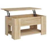 vidaXL Stolik kawowy, dąb sonoma, 79x49x41, materiał drewnopochodny