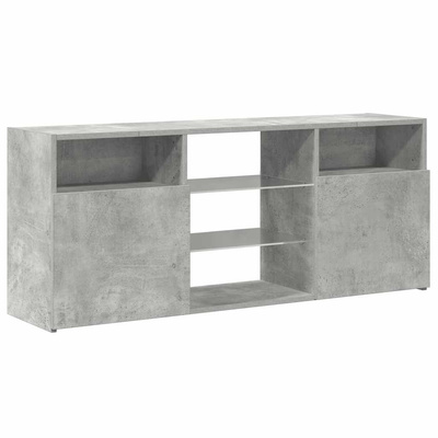Szafka TV z oświetleniem LED, szarość betonu, 120x30x50 cm