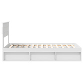 Ramka łóżka Gładki Biały 75 x 190 cm Lite drewno sosnowe