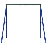 Rama do huśtawki ogrodowej, z 4 haczykami, niebieska, stal