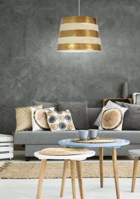 Lampa wisząca z abażurem Americano klasyczna do salonu E27