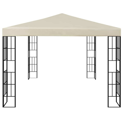 Altana ze sznurem lampek LED, 3x4 m, kremowa