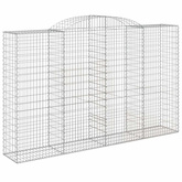 Kosze gabionowe, 11 szt, 300x50x180/200cm, galwanizowane żelazo
