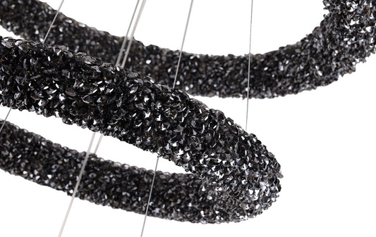 Designerska Lampa Wisząca czarna Swarovski Adani AD216