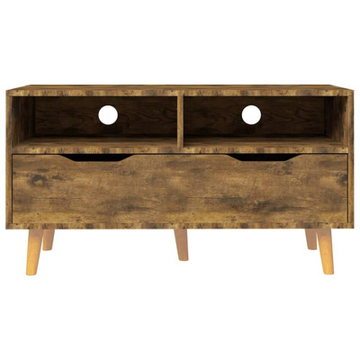 vidaXL Szafka pod TV, opalany dąb, 90x40x48,5 cm