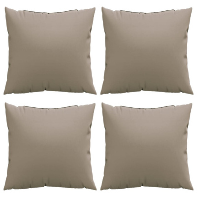 Poduszki ozdobne, 4 szt., taupe, 40x40 cm, tkanina