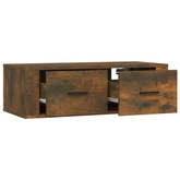 vidaXL Wisząca szafka pod TV, przydymiony dąb, 80x36x25 cm