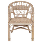 Krzesło składane rattan naturalny 60 x 60 x 81 cm
