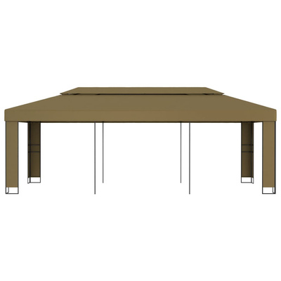 Altana z podwójnym dachem, 3x6 m, taupe, 180 g/m?