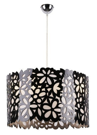 Lampa wisząca Simona potrójna metalowa czarna nad stół do jadalni