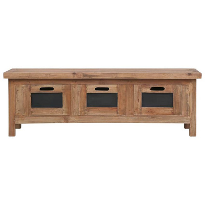 vidaXL Szafka pod TV, 3 szuflady, 120x30x40 cm, lite drewno mahoniowe