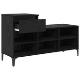 Szafka na buty z szufladą z półką Czarny dąb 102 x 36 x 60 cm