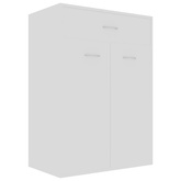 Szafka na buty, biała, 60x35x84 cm, materiał drewnopochodny