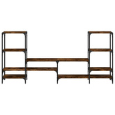 vidaXL Szafka pod TV, przydymiony dąb, 206,5x28,5x95 cm