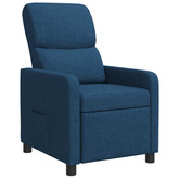 Fotel recliner niebieski Poliester