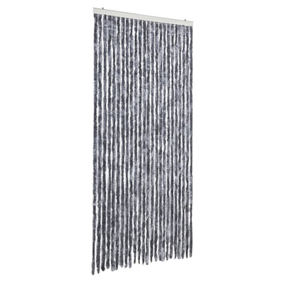 Zasłona przeciwko owadom, srebrna, 100x230 cm, szenil
