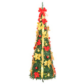 Sztuczna choinka typu pop-up, 200 LED, zielona, 210 cm