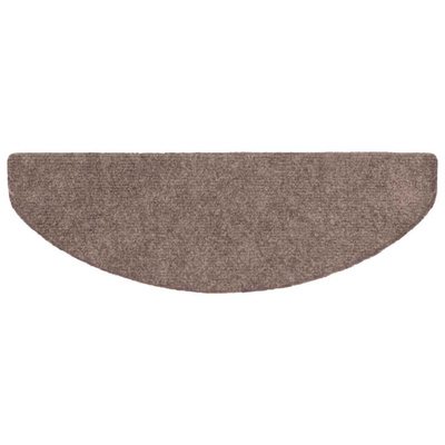 Maty na schody samoprzylepne 5 szt. 65x21x4 cm jasnobrązowe półokrągłe duże