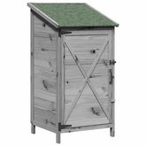 Shed ogrodowy Szary 59,5 x 56 x 113,5 cm Drewno Świerkowe