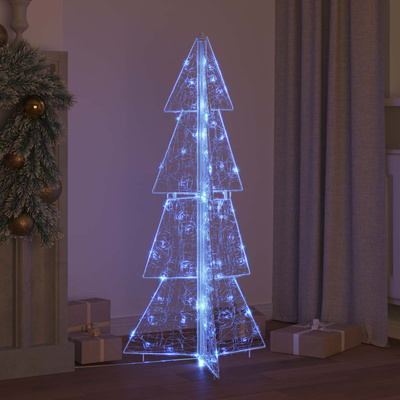 Choinka z 100 diodami LED Niebieski 120 cm Akryl