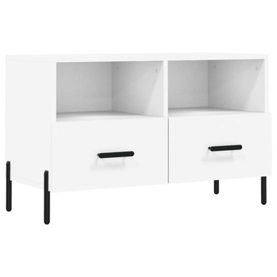 vidaXL Szafka pod TV, biała, 80x36x50 cm, materiał drewnopochodny