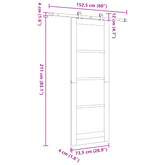 Drzwi przesuwne ORKDAL 73,5 x 211 cm Lite drewno sosnowe