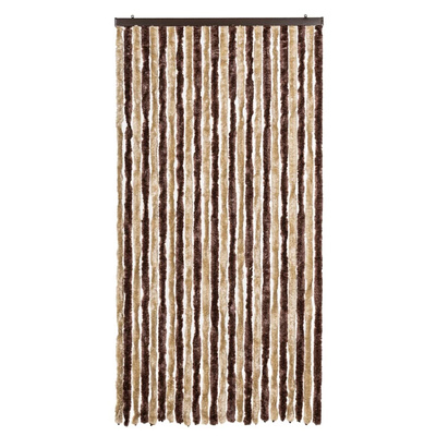 Zasłona przeciwko owadom, beż i jasny brąz, 100x230 cm, szenil